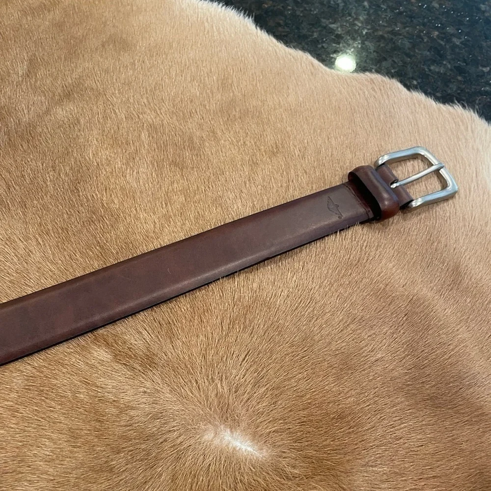 Dockers Mens Leather Dress Belt Single Prong Buckle 42 Brown